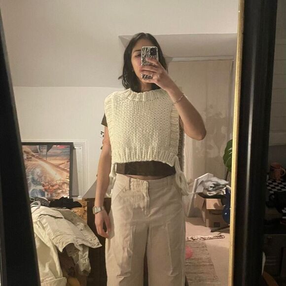 Anthropologie Women's White and Cream Gilet - Picture 3 of 5